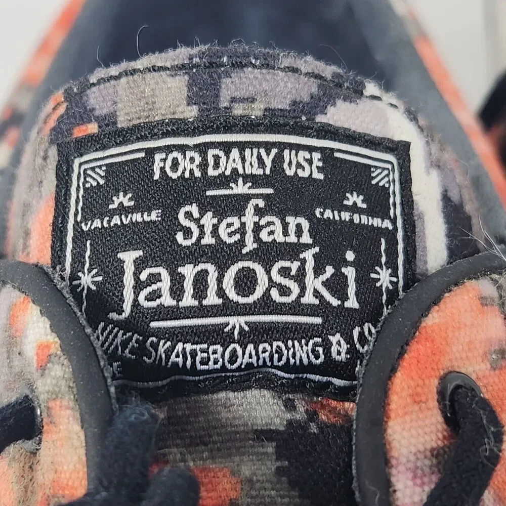 Nike Zoom SB Stefan Janoski Zoom Digi Floral Orange Mens Size 11 482972-908 Used